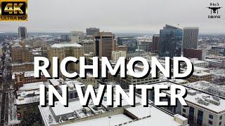 Richmond in Winter 4K Drone Footage | Richmond, Virginia | 2021