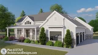 3000 Sq Ft House Plans - Modern Farmhouse Plan 61372UT Exclusive from ADHousePlans