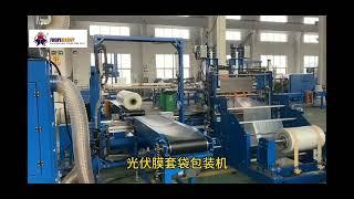 Automatiac roll bagging machine by stretch hood or PE