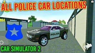 All Police Car Locations - How to get police car - Car Simulator 2