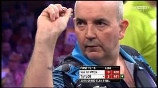 2015 Grand Slam of Darts Final van Gerwen vs Taylor  pt1