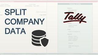 Tally.ERP9 : Split Company Data (Year-Wise) in Tally | How to split tally data