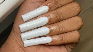 EVERYTHING YOU NEED TO DO POLYGEL FOR BEGINNERS | Easy White Polygel Nails Tutorial