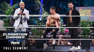 FULL SEGMENT: Cody Rhodes & Seth Rollins call out The Rock & Roman Reigns: Elimination Chamber 2024