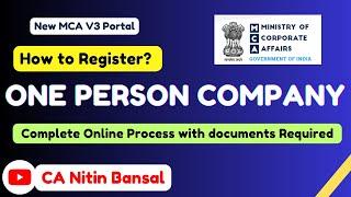 One Person Company Registration | OPC Registration Process | OPC Company Registration 2023 in India