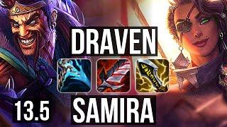 DRAVEN & Alistar vs SAMIRA & Nautilus (ADC) | 7/1/9, 800+ games, Godlike | KR Grandmaster | 13.5