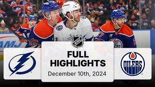 NHL Highlights | Lightning vs. Oilers | December 10, 2024