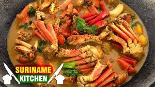 Surinanaamse Barka Dooi Ke Krabu (GROTE KRAB GERECHT) | Surinamese Crab Cooking Dish