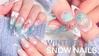 Kitsch VS Simple Winter Nails MelodySusie's Black Friday Box / ASMR / Nail extensions