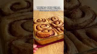 Trying The Cinnamon Rolll Hack Part 3 (with Rhodes Cinnamon Rolls) #shorts #cinnamonroll #recipe