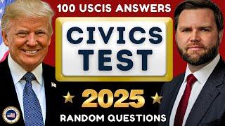 New 2025 Official U.S. Citizenship Test USCIS 100 Civics Exam Questions, Ciudadania Americana, Trump