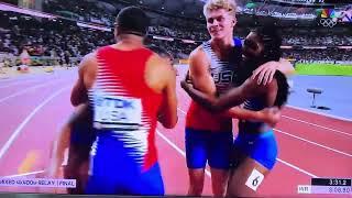 Alexis Holmes 4 X400 mixed Gold Medal win for Team USA!