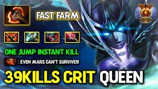 WTF 39KILLS CRIT QUEEN Phantom Assassin 9Mins BF Fast Farm Like A Machine 100% Outplayed 7.37d DotA2