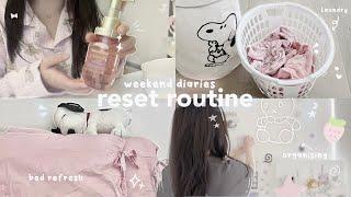 weekend reset routine°｡how i prep for a new week, youtube updates, living alone vlog, self care