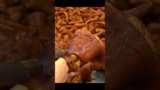 Amazing pig's feet & tail cutting Skills / Korean Braised Pig's Trotters/KoreanStreetFood #shorts