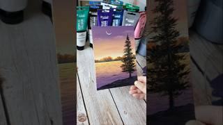 Easy way to paint a sunset / acrylic painting for beginners ️