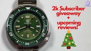 Steeldive SD1970 subscriber giveaway + upcoming reviews: Grand Seiko, Rolex GMT, Exciton !