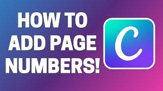 How To ADD Page Numbers In Canva