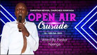 Pastor Henry Njenga Preaching at open air crusade Itangi