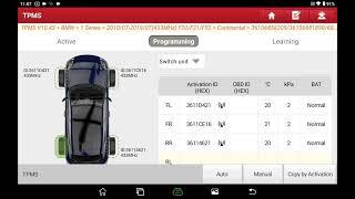 TUTORIAL PROGRAMMING / LEARNING LAUNCH TPMS SENSORS  BMW 1 F20 WITH LAUNCH X431 PRO TPMS TSGUN