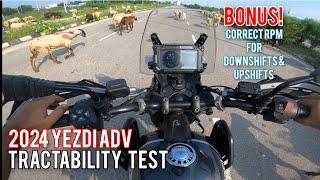 2024 YEZDI ADVENTURE TRACTABILITY TESTED | Lowest Speeds in Each Gear | Correct RPM for GearShifts