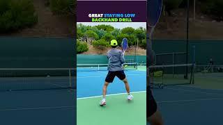 GREAT LOW STAYING BACKHAND DRILL #tennis #shorts