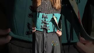 Teal underbust corsage for your next Ren Faire  #corset #corsage #corsetootd #corsetoutfit #outfit