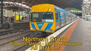 Journey: Flinders Street- North Melbourne All Stations (Alstom Comeng)