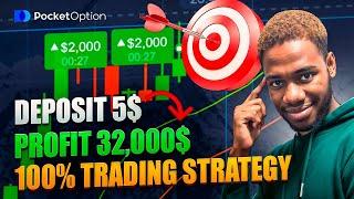 Deposit 5$  Profit 32,000$ in 1 DAY | Binary Options Best Trading Strategy for Pocket Option