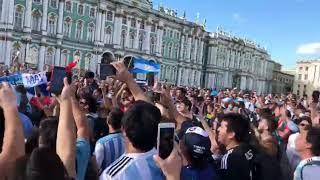 El aguante argentino en la previa de Argentina-Nigeria