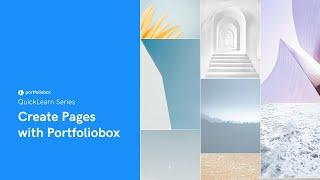 How to Create Pages with Portfoliobox