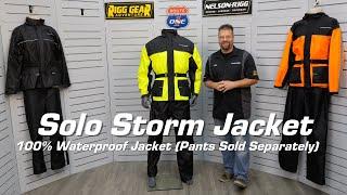 BEST MOTORCYCLE RAIN GEAR | Solo Storm Waterproof Jacket Review by @Nelsonriggusa