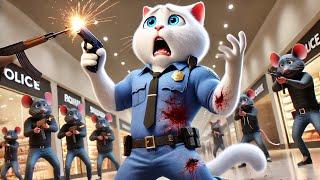 Kitten lost his Father| Became Police Revenge #cat #cute #ai #catlover #catvideos #cutecat #aicat