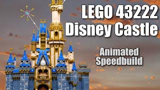 LEGO 43222 Disney Castle Animated Speedbuild | LEGO Disney Castle | Blender Geometry Nodes Animation