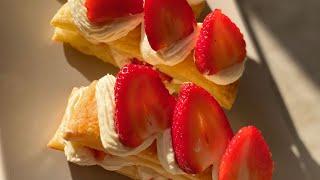 Feuilletés fraises et crème mascarpone