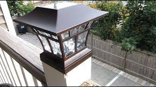 Solar LED Deck Post Cap Light by Hampton Bay | Bronze Deck Lamp Review