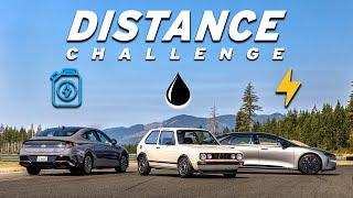 Past vs Future - Hybrid vs Diesel vs EV - Ice Cream Run Distance Challenge | Everyday Driver