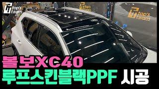 볼보XC40 루프스킨 블랙ppf 시공