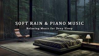 Relaxing Piano Music + Soft Rain Sounds in Warm Bedroom - Stress Relief, Deep Sleep, Calming Music