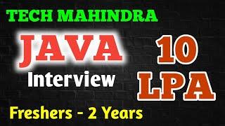 Tech Mahindra Java Interview Question For 10 LPA | Experience Java Interview Question | #java