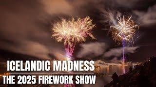 The Annual Icelandic Firework Madness - Drone View With Sound From The Ground