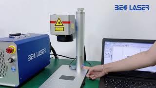 Mini motorized z axis 20W 30W fiber laser marking machine for metal engraving | BEC LASER