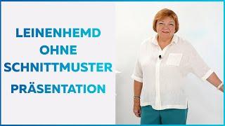 Leinenhemd ohne Schnittmuster. Präsentation des fertigen Nähstückes. (Archiv)