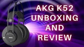 AKG K52 Headphones Unboxing & Review