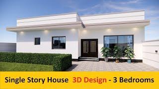 Single story house design | 1 kanal house design in Paksitan | Village house design