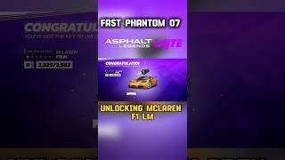 McLaren F1 LM is Mine! Asphalt 9 #asphalt #Shorts#gaming