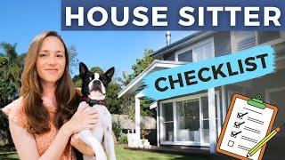 How to PREPARE for a House Sitter (Pet Sitter) Checklist & Instructions