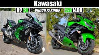 Ride Comparison | Kawasaki H2 SX vs ZZR1400 / ZX-14R | Which Is The ULTIMATE Sport Tourer?