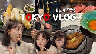 도쿄여행 VLOG ep.4 도쿄타워 보면서 먹는 야키니쿠 우설 맛집 | 닭가슴살 사사미카츠 | 일본식 마라탕