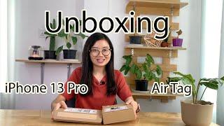 ထက်အိနဲ့အတူတူ iPhone13 Pro နဲ့ customised Air Tag 4 pack ကို unboxing လုပ်ကြရအောင် 